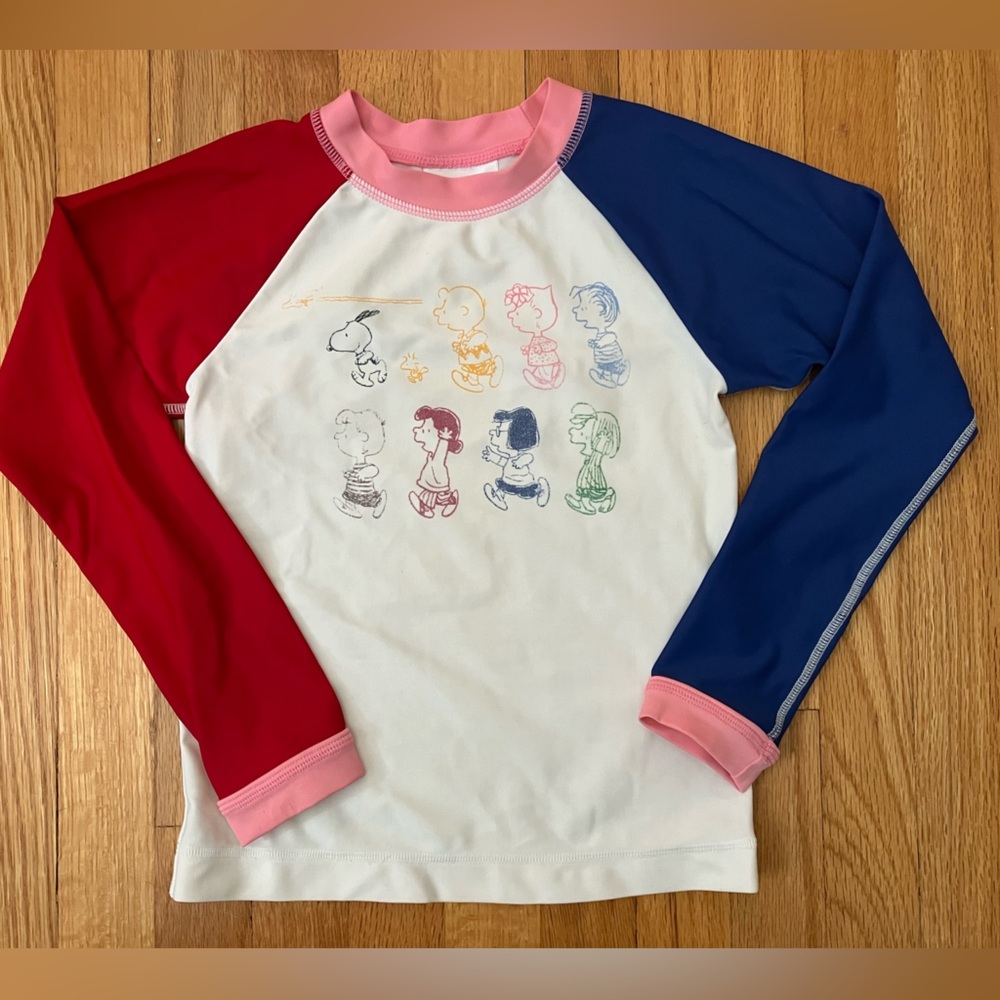 Hanna Andersson Rash Guard - Kids' Size 6-7 - Peanuts, Snoopy, Charlie Brown